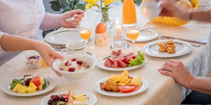 Allergiker-Hotels - Garten - Frühstück - auf Wunsch besorgen wir Produkte, die Sie benötigen - HofHotel Krähenberg